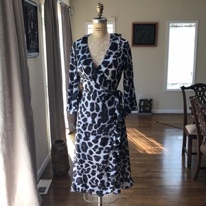 ASOS Outrageous Fortune Leopard Wrap Dress